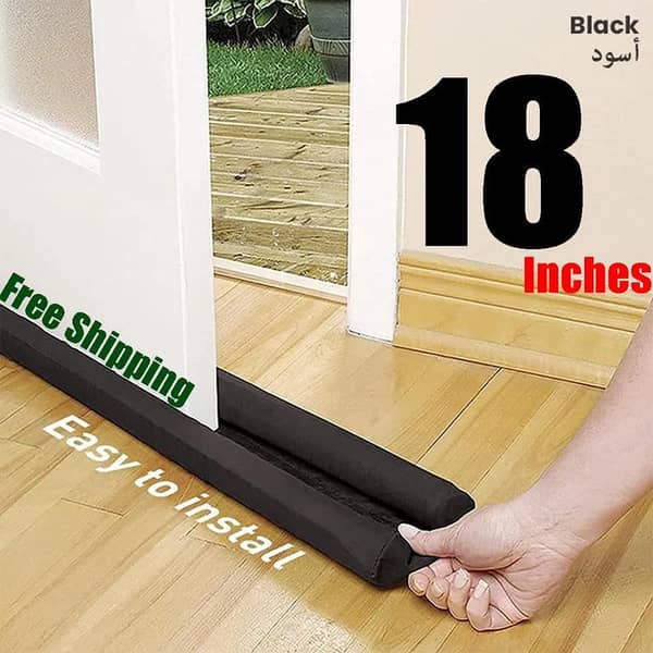 Ultimate Weatherproof Air & Sound Seal Strip – Waterproof Plastic, Foam, Silicone Door Dust Stopper Tape with Rubber Black Brush – Noise, Dust, and Insect Blocker for Gaps