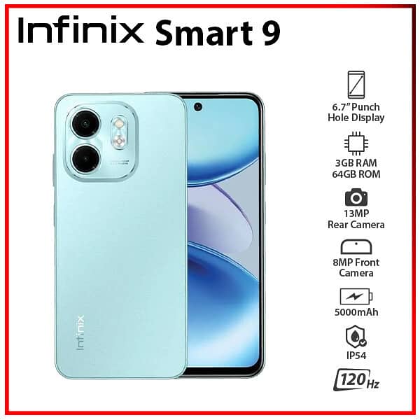 Infinix Smart 9 in 10 by 10 condition 0