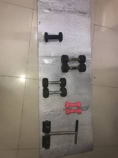 Set of dumbbells and more things