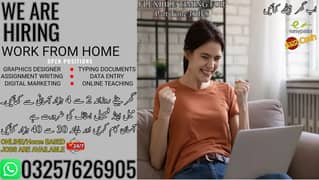 Part Time Full Time Job / Typing job/Data Entry Job /Assignment Job