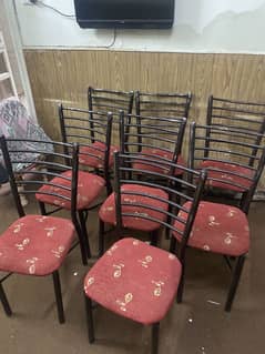 Steel chairs set 8 chairs