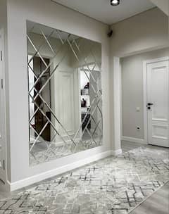 Mirror wall / Glass wall / Dimand cut glass wall