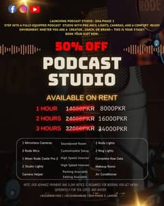 podcast + Shoot studio + product photography room available for rent.