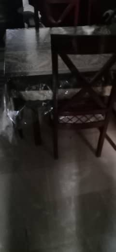 6 chair dining table new condition