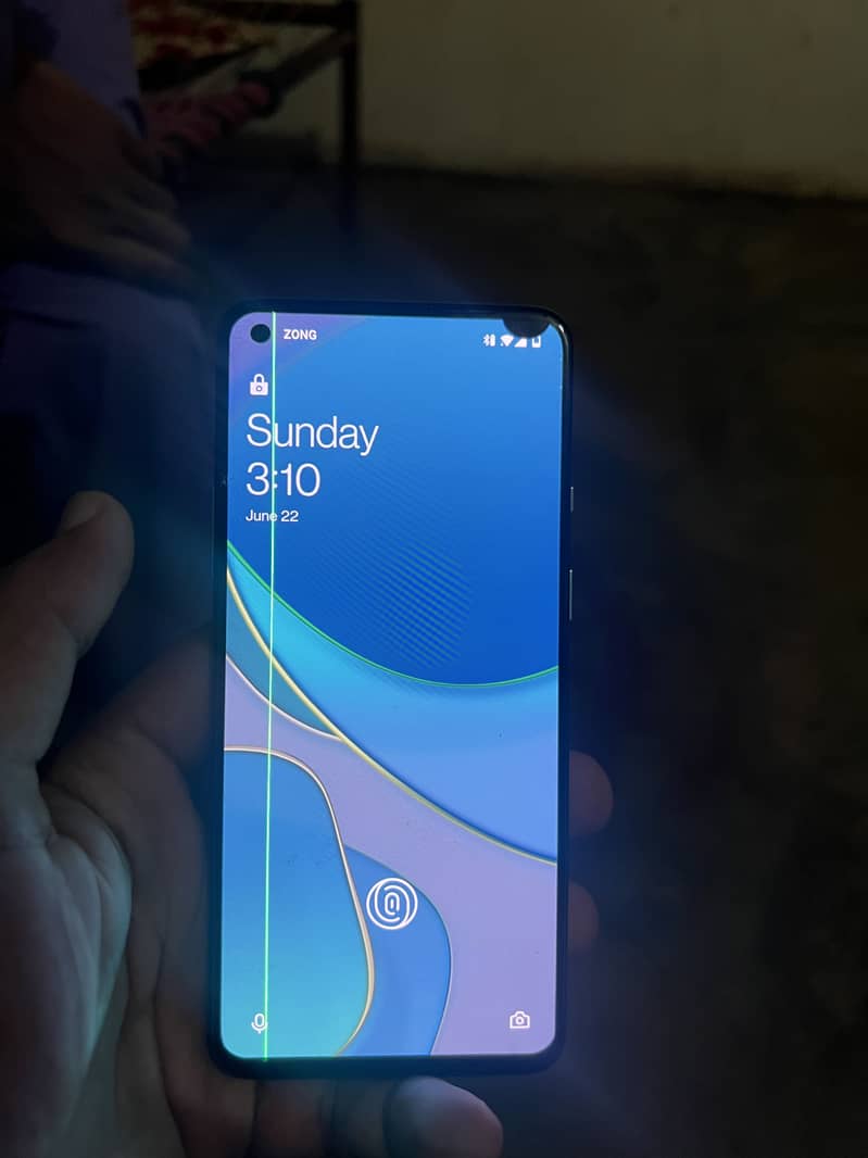 One plus 8t one line and a small dot on the top of right side 2
