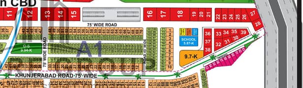 1 Kanal Plot on 100ft Road in A1 Block