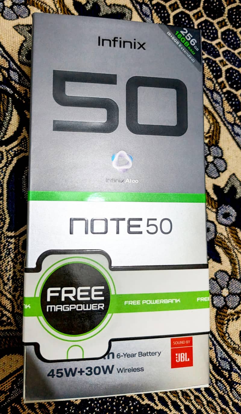 Infinix Note 50 brand new 10/10 condition. Color Ruby Red. 0