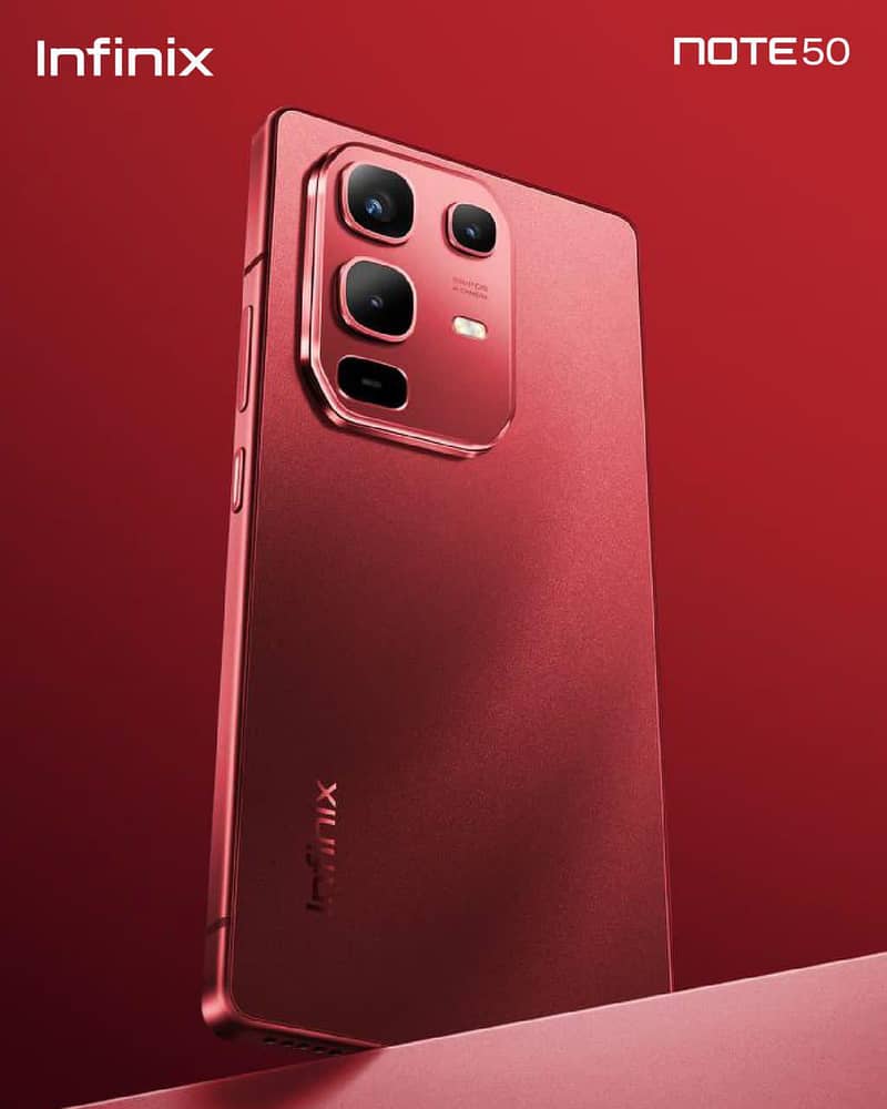 Infinix Note 50 brand new 10/10 condition. Color Ruby Red. 3