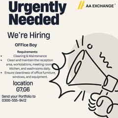 OFFICE Boy /Male/ Location G Sector
