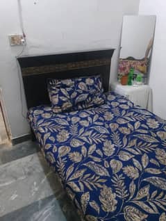 single bed with mattress