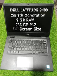 Dell i5 8th Gen | 8GB RAM | 256GB M. 2 SSD | Original Charger