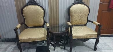 Chinyoti Bedroom Chairs (Coffee Chairs) with Table