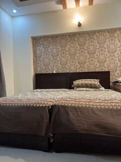 Wooden Single Bed Pair For Sale