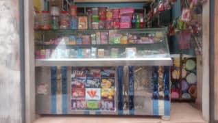 shop glass almoniym counter and freezeer anf 7 pcs steel ss type cabne