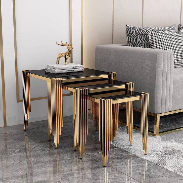 corner table-nesting table-coffee table- center table-3 pair of table 17