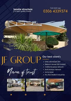 Modern Shade Structures / fiber shades / tensile shade / car parking