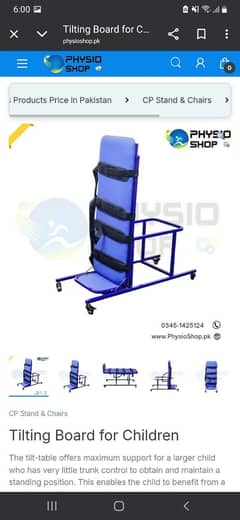 Tilt table for childrens