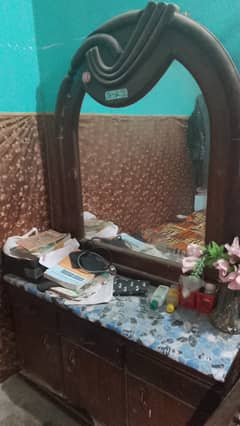 Wood Dressing table with mirror for sale.