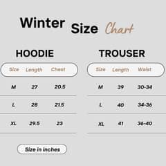 winter size Hoodie and trousers