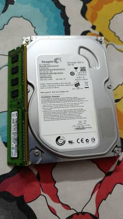 Seagate 500Gb Hard Disk with 2Gb Ram free