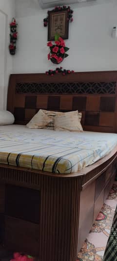 King Size Bed, Side Tables, Dressing Table & Mattress