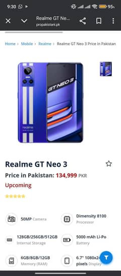 Realme Gt Neo 3 150w