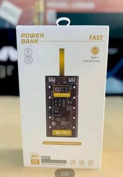 20000 mah fast charging transparent powerbank