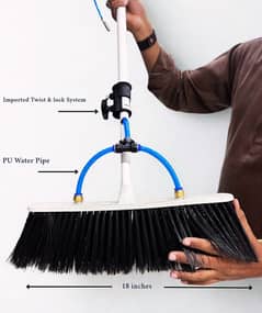 Solar Panel Cleaning Brush with Water System – Auto Adjustable Rod