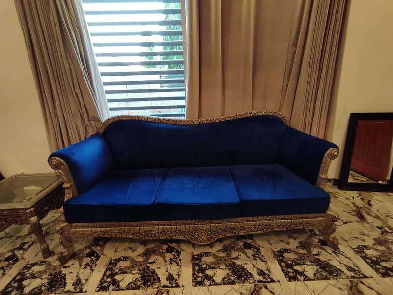 Sheesham 7 Seater Sofa Set with 3 Tables 3