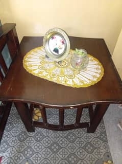 3 piece wooden table