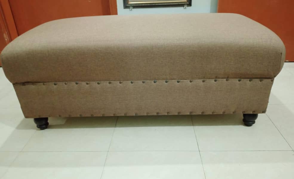 rectangular bench backless sofa 0