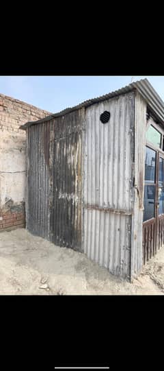 Robust All-Steel Security Gate with Glass Accents