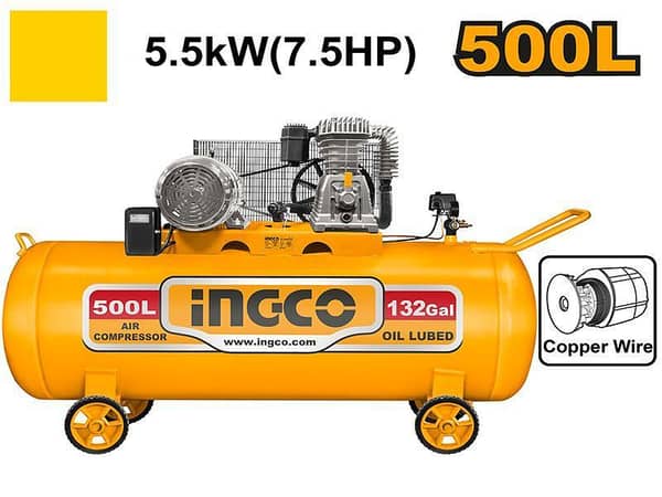 INGCO AC755001 Air Compressor with 500L Tank and 5.5kW Power