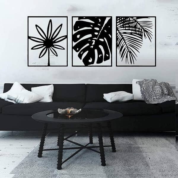 3D Wooden Wall Art Set - 3 Unique Wooden Frames for Bedroom, Office Decor and Gifts, Wooden Home Decoration