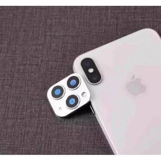 Camera Lens Sticker Converter from iPhone X/XS/XS Max to iPhone 11 Pro/Pro Max - Metal Protector for Lens Modification