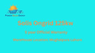 Solis Ongrid 125kw solar inverter