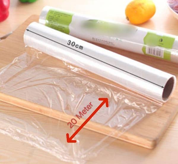 100 Feet Food Grade Transparent Cling Film Packaging - 30cm x 20m Stretch Wrap for Food and Item Protection
