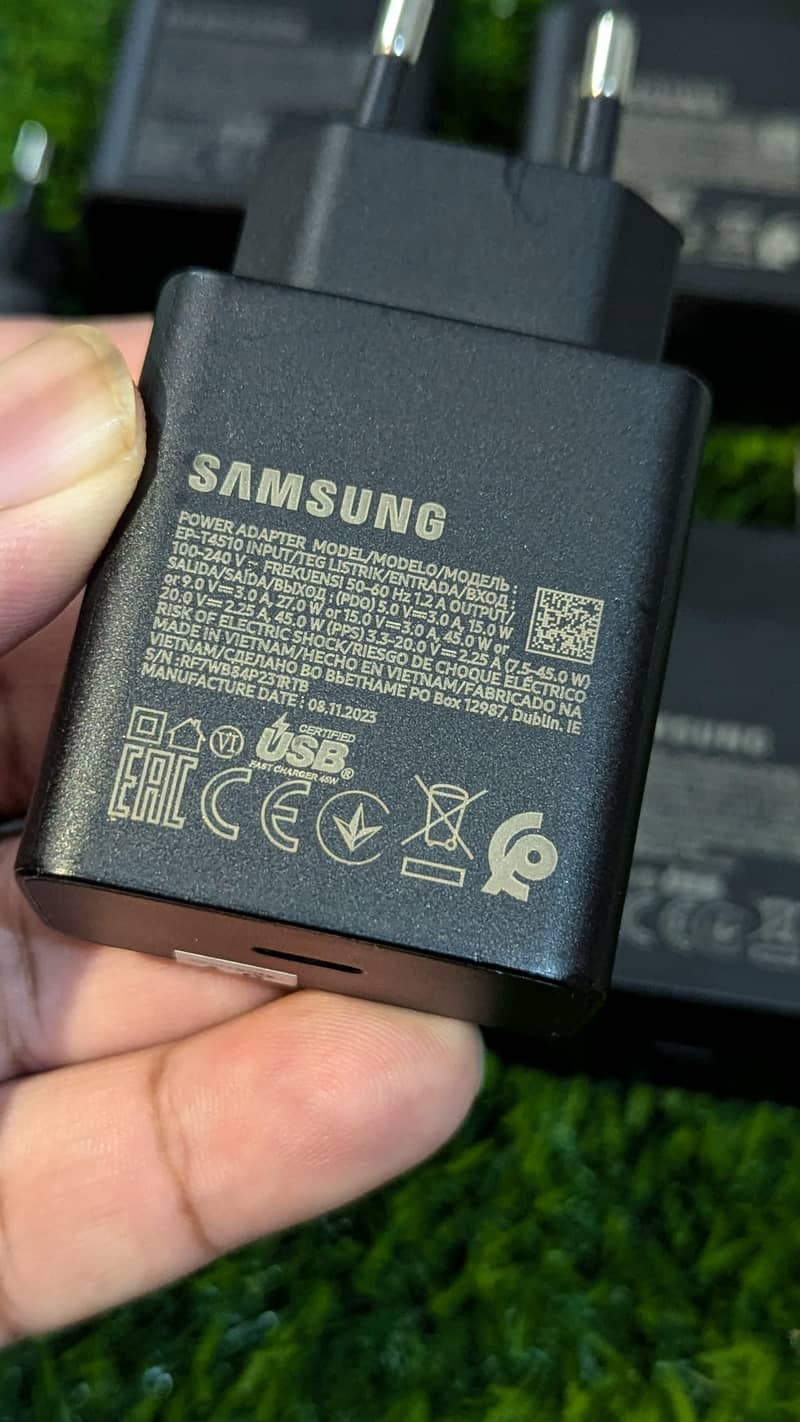 Samsung 45W Original Super Fast Charger 2.0 Galaxy S25 S24 s23 Ultra w 2
