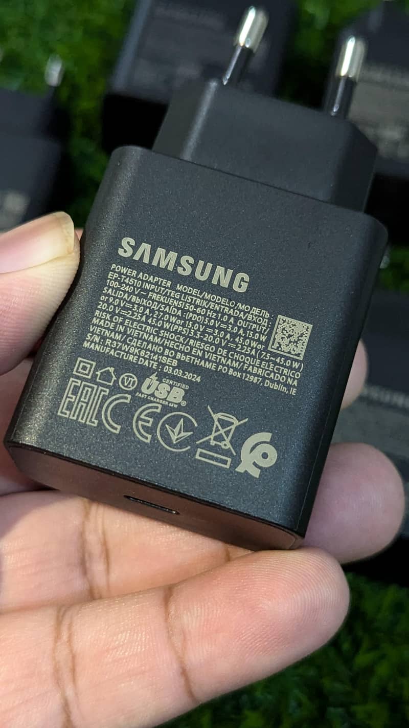 Samsung 45W Original Super Fast Charger 2.0 Galaxy S25 S24 s23 Ultra w 4