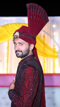 sherwani for wedding black mahrone
