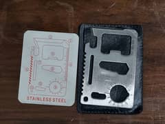 Pack of 3 Camping Card Toolkit 11 in 1 Stainless Steel Multifunctional