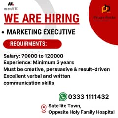 Urgent Hiring: Marketing Executive