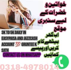 Online job at Home/Part Time/Data Entry/Typing/YouTube course/Teaching