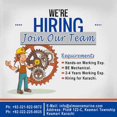 Mechanical Fitter - Male Jobs - Staff required