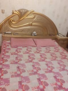 Deco king bed with dressing table for sale without mattress