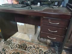 office table with three drawers