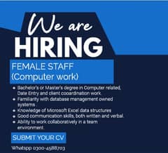 Computer related office work