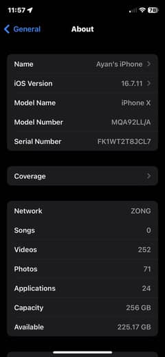 Iphone x 256 gb storage exchange posible face id ok