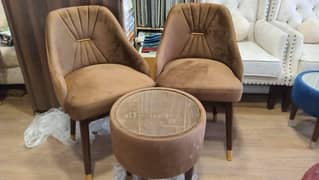 Sofas With table / 2 sofa brown color