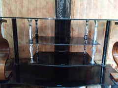 Black Glass TV Trolley for Sale